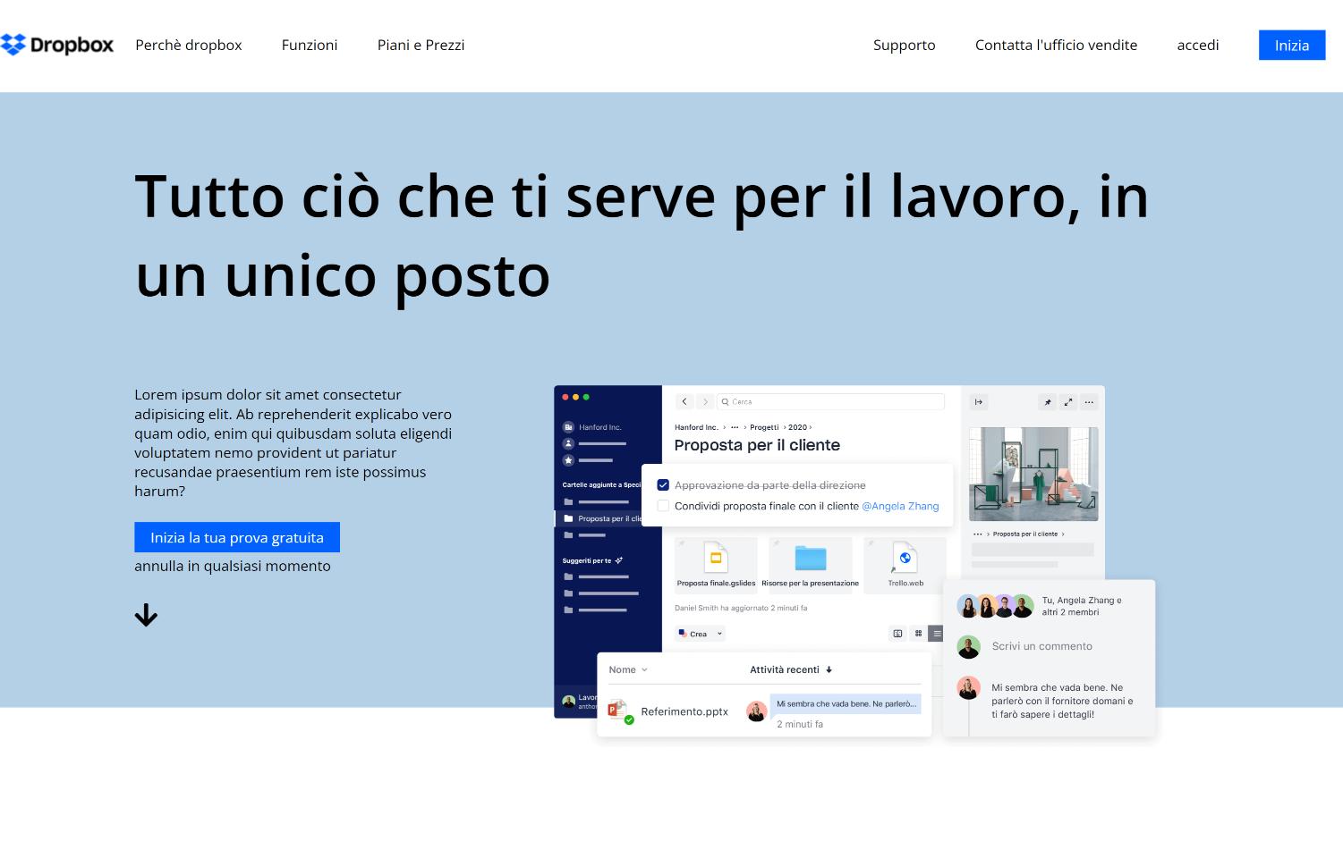 progetto dropbox